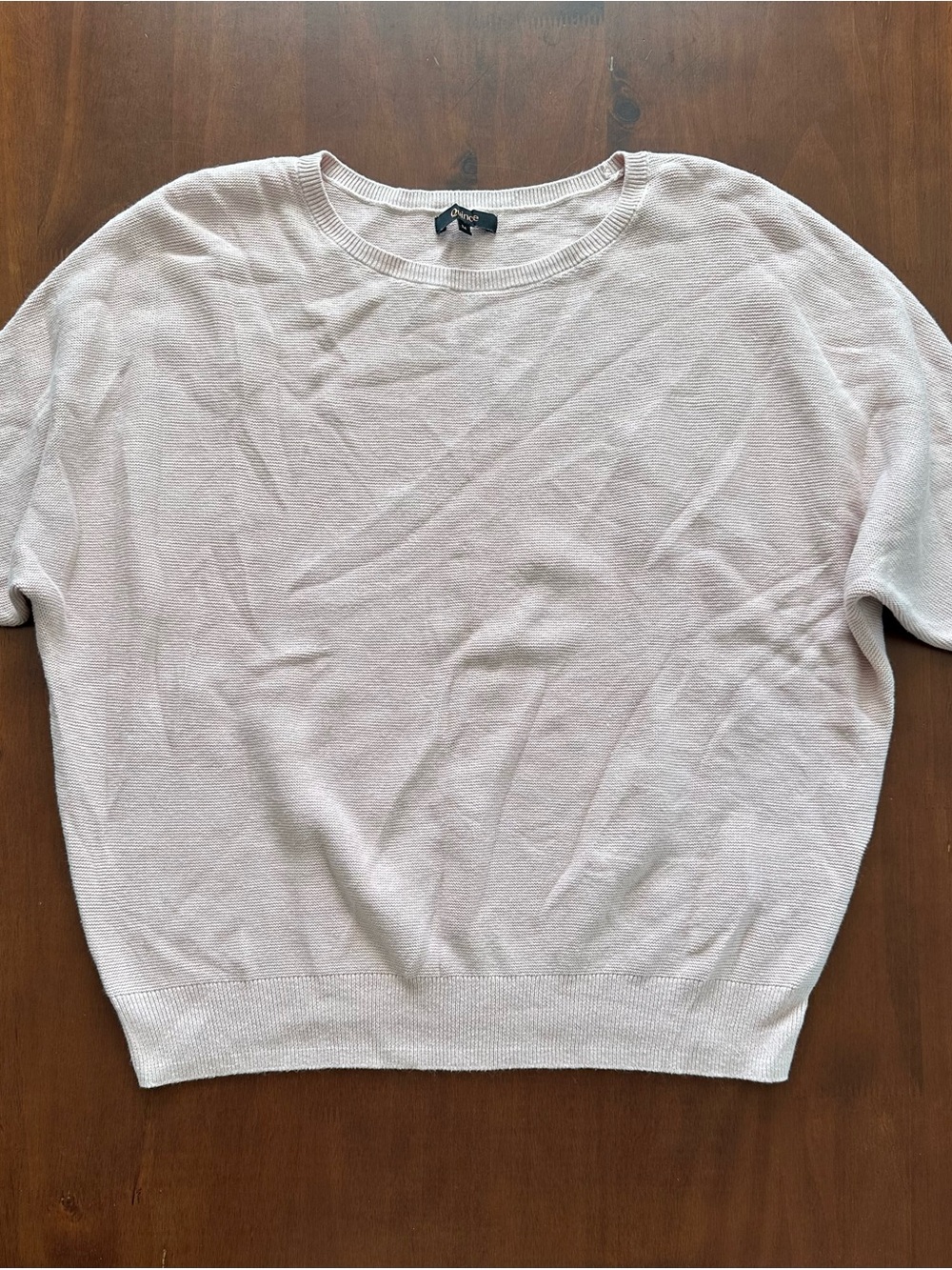 Quince Light Pink Crewneck Sweater Cashmere Blend